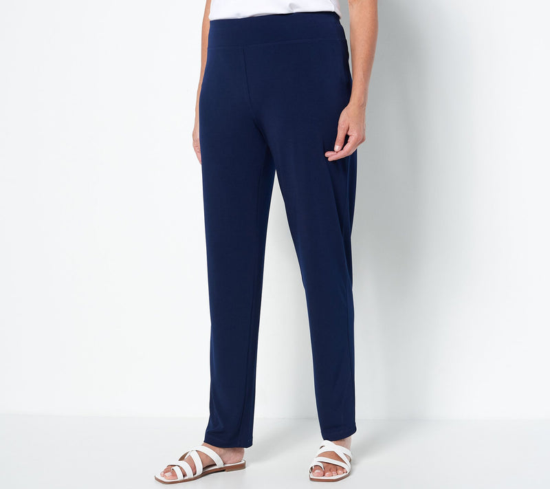 Susan Graver Modern Essentials Reg Liquid Knit Slim Leg Pants — View 21