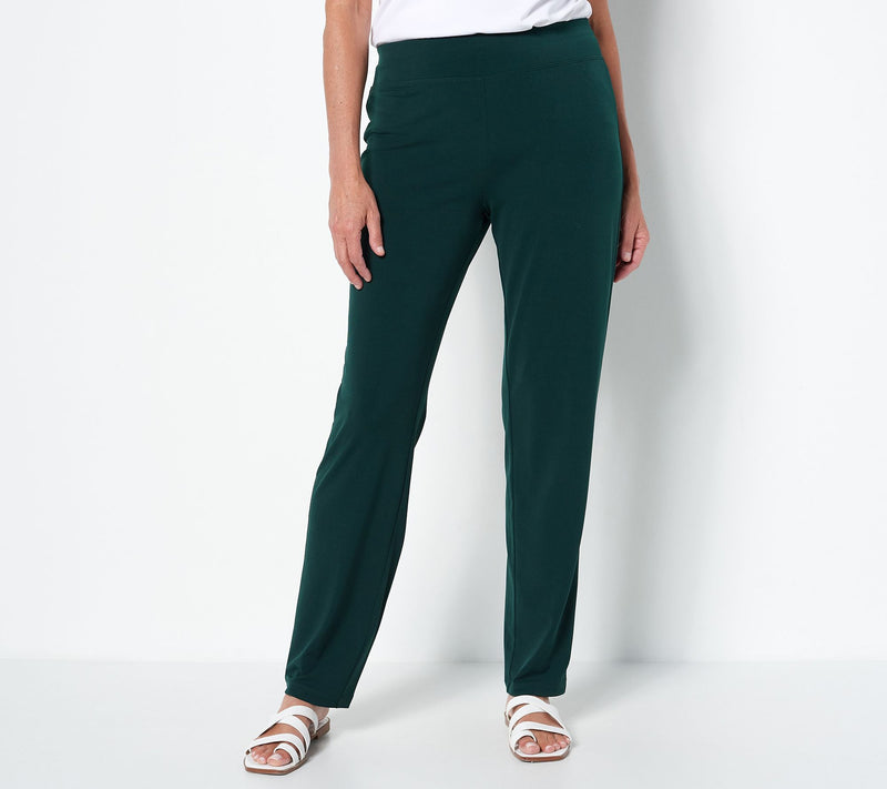 Susan Graver Modern Essentials Reg Liquid Knit Slim Leg Pants — View 22