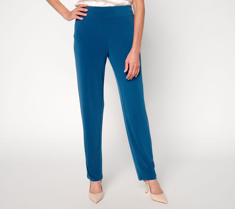 Susan Graver Modern Essentials Reg Liquid Knit Slim Leg Pants — Main view