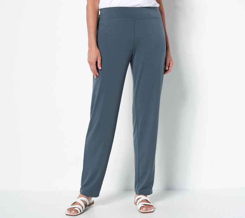 Susan Graver Modern Essentials Reg Liquid Knit Slim Leg Pants — View 23