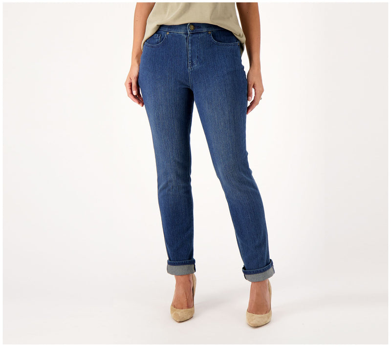 Belle by Kim Gravel Tall Flexibelle Rollabelle Jeans — View 3