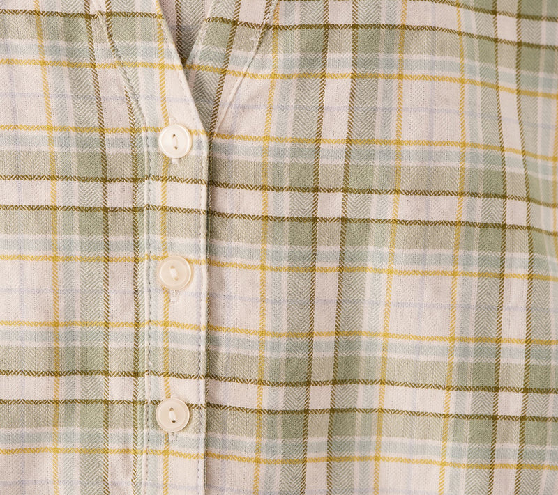 Candace Cameron Bure Plaid Flutter- Sleeve Blouse w/Ruffle Collar — View 4