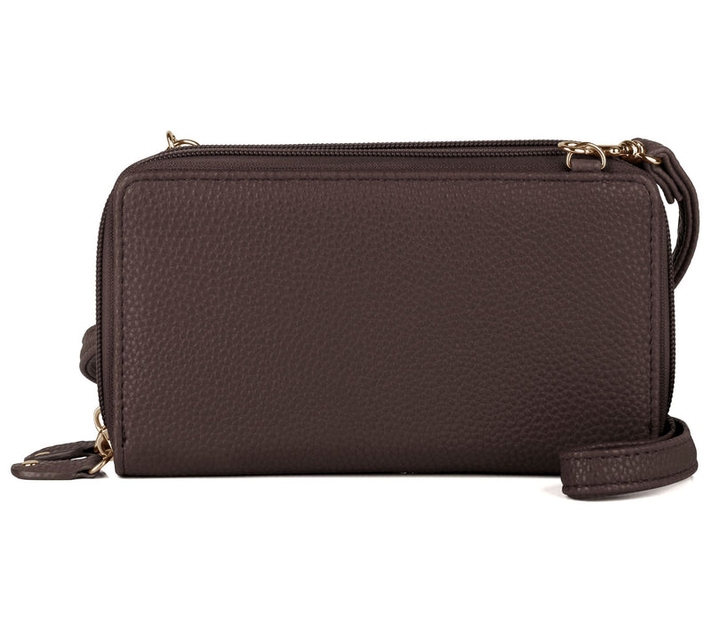 Julia Buxton RFID Ultimate Double Zip Organizer - Pebble — View 11