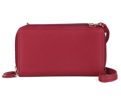 Julia Buxton RFID Ultimate Double Zip Organizer - Pebble