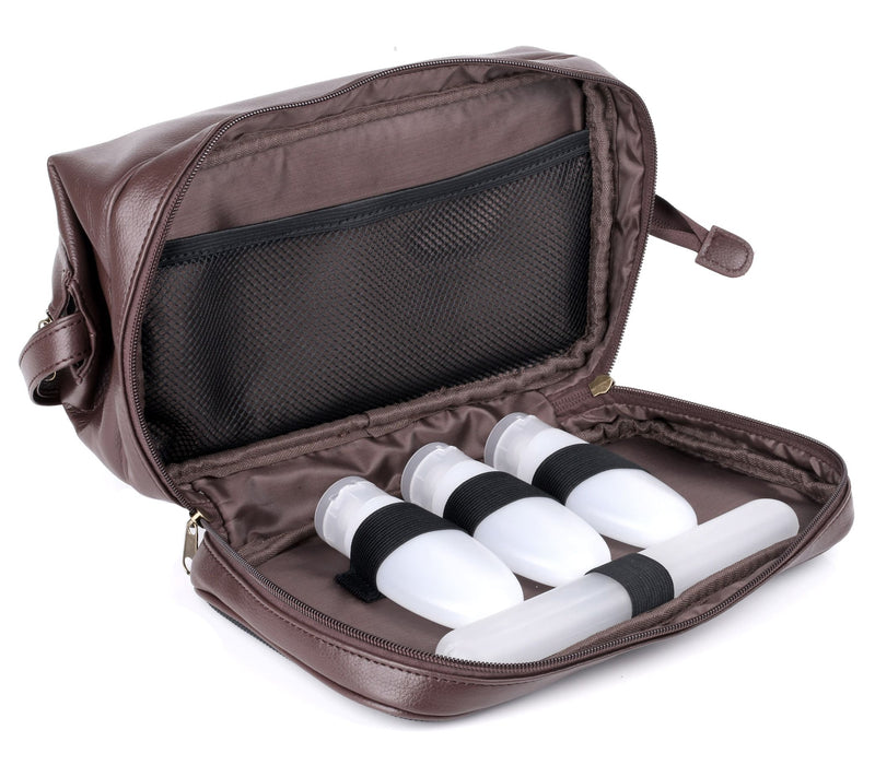 Dopp Men's Jumbo Leather Kit with Bonus Traveltems — View 4