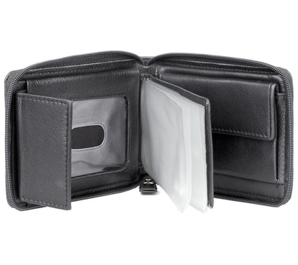 J.BUXTON Men's Emblem Zip-Around Billfold Walle