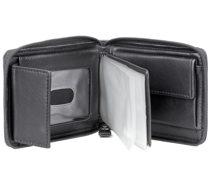 J.BUXTON Men's Emblem Zip-Around Billfold Walle — Main view