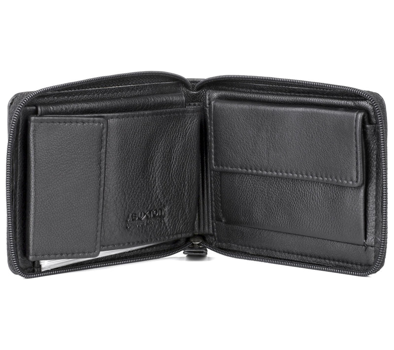 J.BUXTON Men's Emblem Zip-Around Billfold Walle — View 5