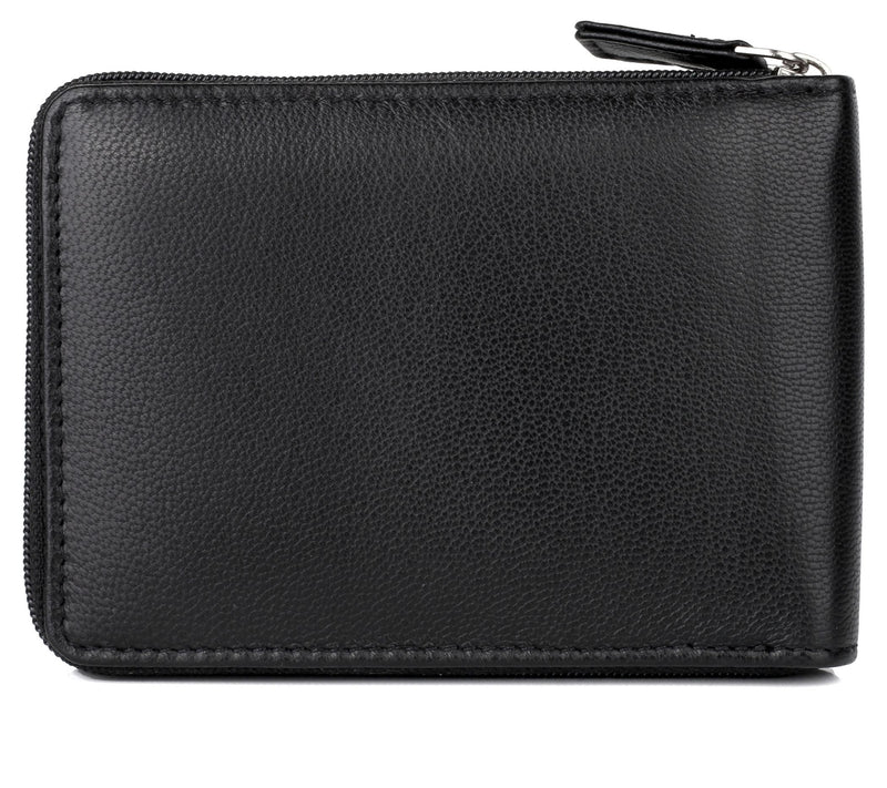 J.BUXTON Men's Emblem Zip-Around Billfold Walle — View 4