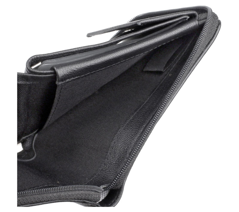 J.BUXTON Men's Emblem Zip-Around Billfold Walle — View 8