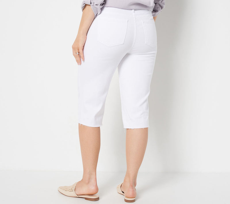 NYDJ Kristie '80s Bermuda Shorts- Optic White — View 2