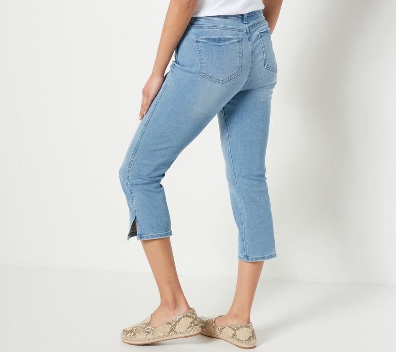 NYDJ Chloe Crop Jeans with Double Needle Slits- Easley — View 2