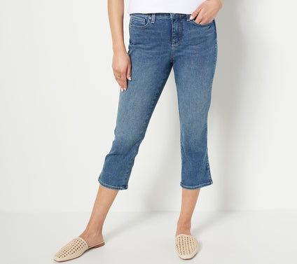 NYDJ Chloe Crop Jeans with Double Needle Slits- Loire