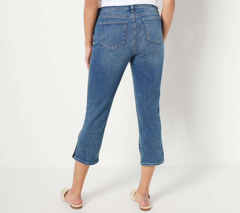 NYDJ Chloe Crop Jeans with Double Needle Slits- Loire — View 2