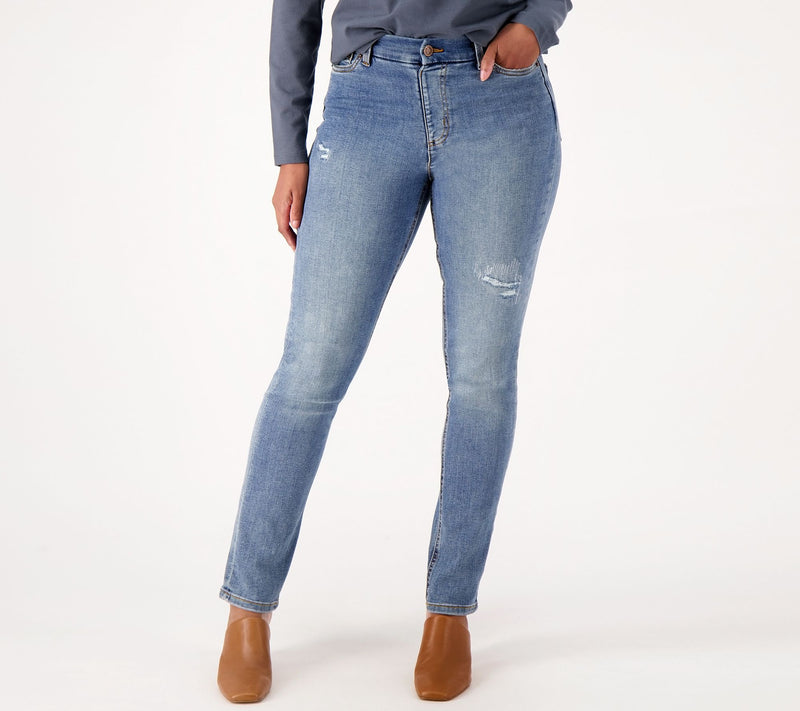 Denim & Co. Canyon Retreat Regular Easy Stretch Denim Jean — View 13