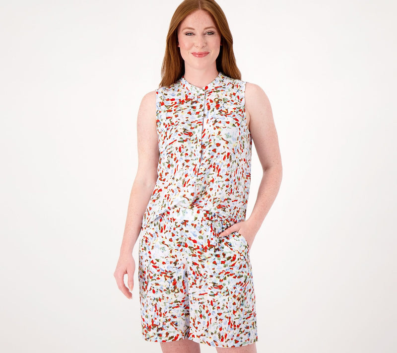 NYDJ Matching Blouse and Shorts Set — View 14