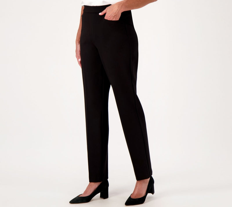 Susan Graver Regular Smart Ponte Knit Slim Leg Pant — View 12