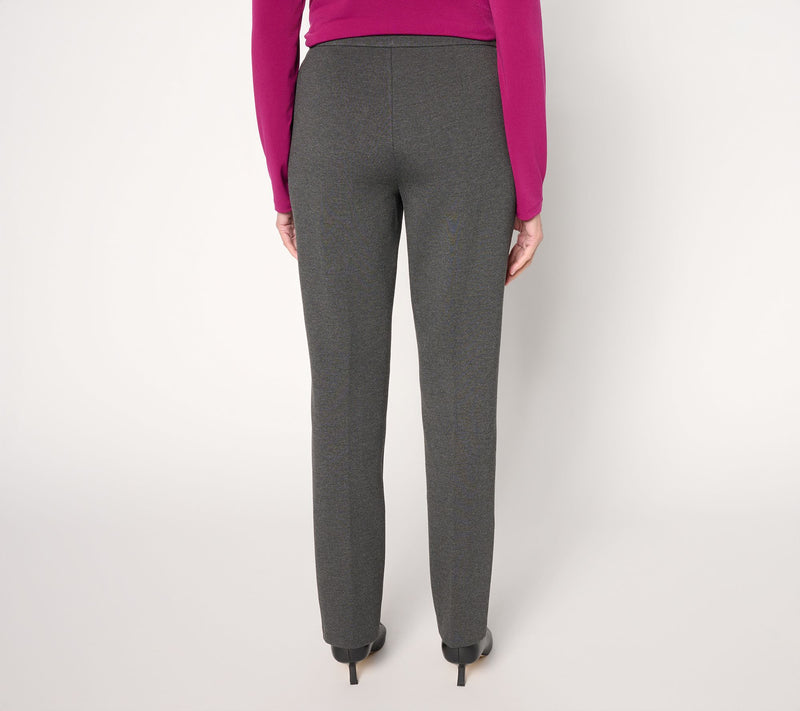 Susan Graver Regular Smart Ponte Knit Slim Leg Pant — View 21