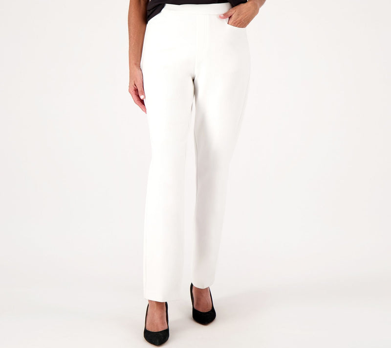 Susan Graver Regular Smart Ponte Knit Slim Leg Pant — View 14
