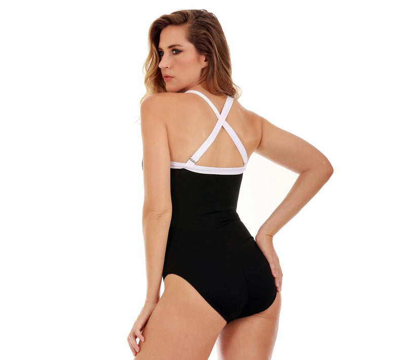 InstantFigure Compression Two-Tone Swimsuit — View 4