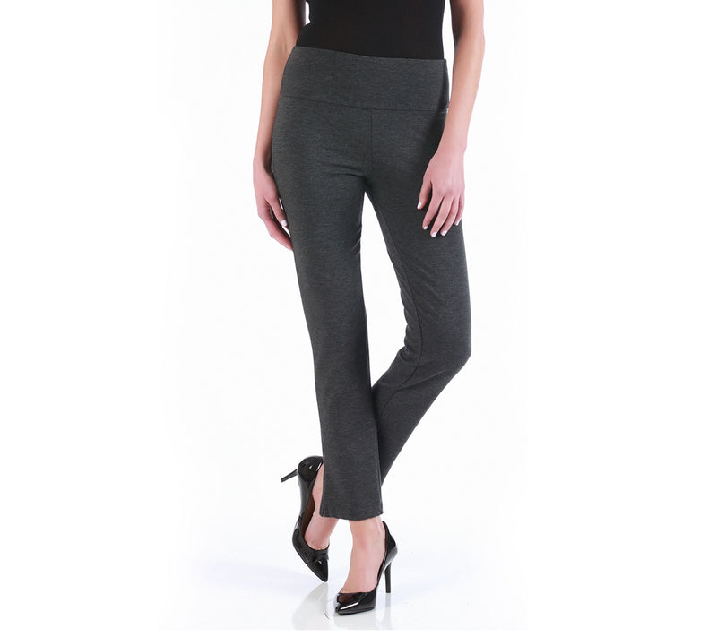 LaMonir Straight-Leg Pants with Slits — View 5