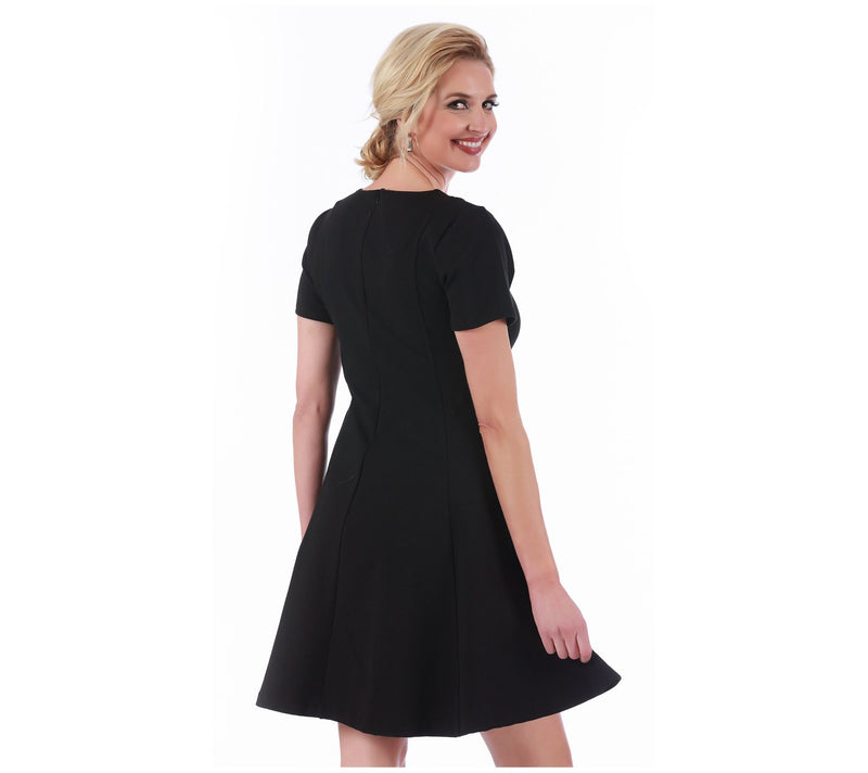LaMonir Short Sleeve V-Neck Dress — View 9