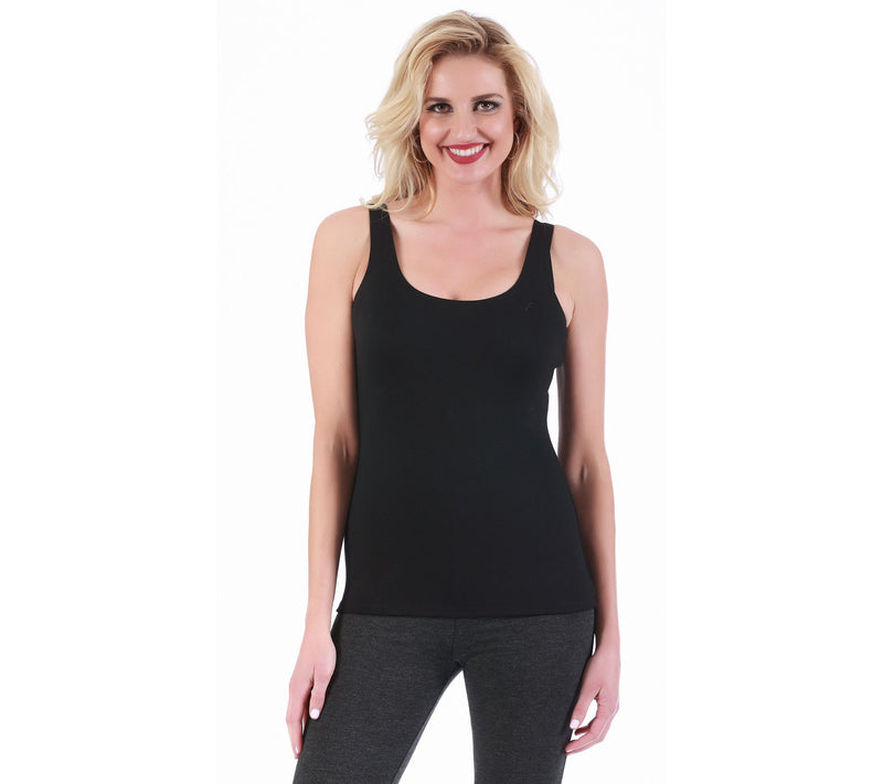 LaMonir Ponte Scoopneck Tank Top — View 3