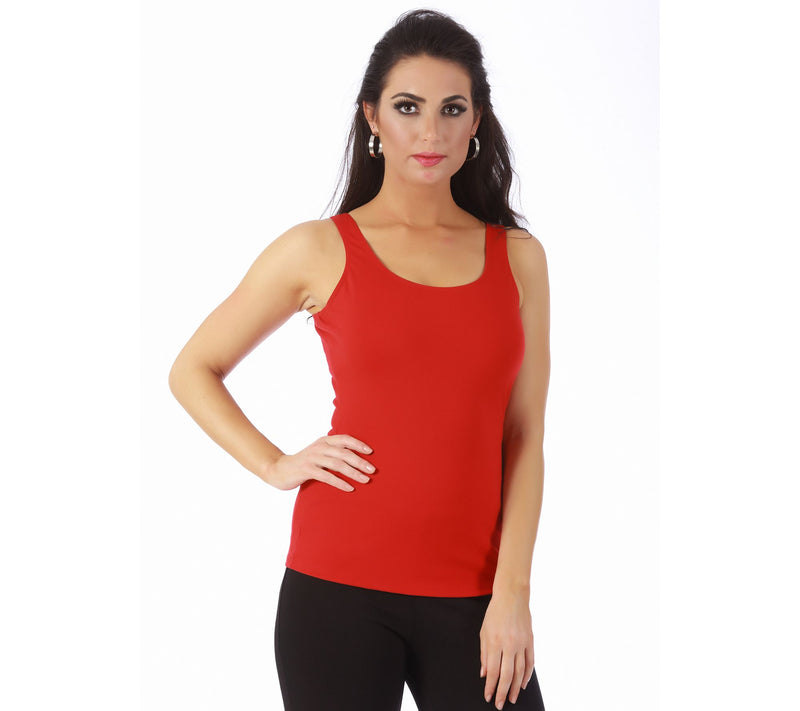 LaMonir Ponte Scoopneck Tank Top — View 7