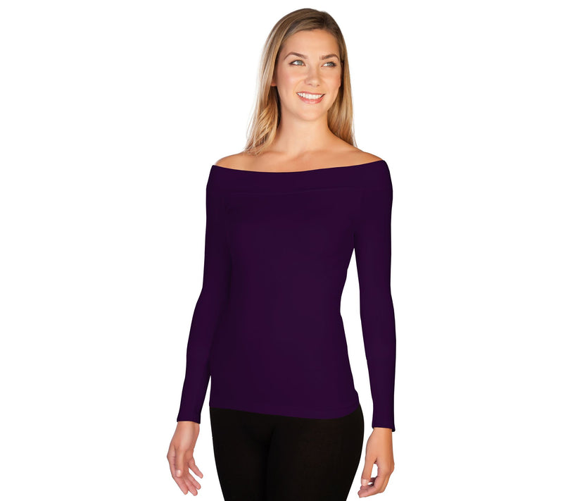Skinnytees Missy Boatneck Long-Sleeve  Top — View 7