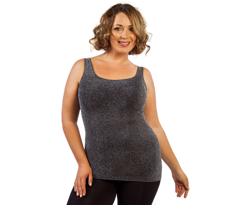 Skinnytees Plus Lurex Tank Top — Main view