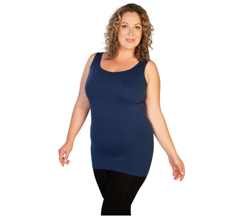 Skinnytees Plus Polka Dot Tank Top — View 5
