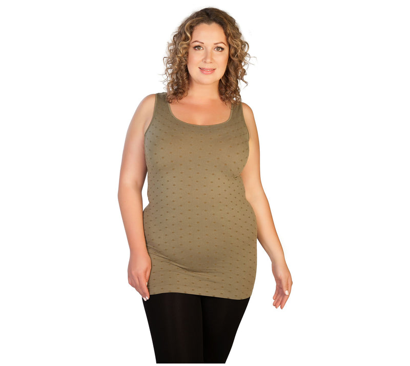 Skinnytees Plus Polka Dot Tank Top — View 7
