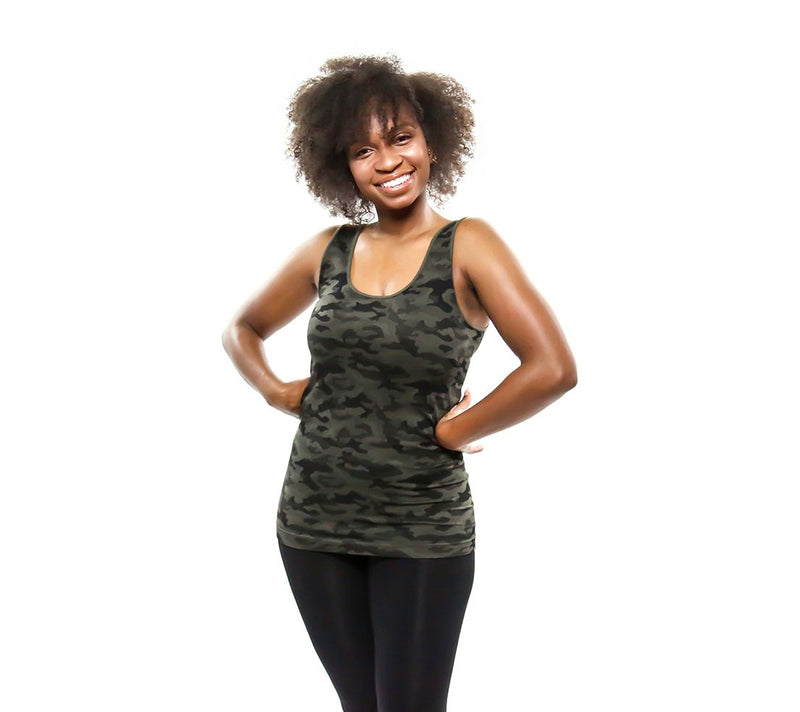 Skinnytees Camo Tank Top — Main view