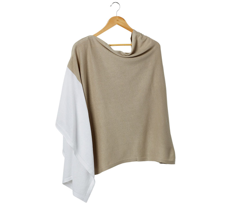 Tickled Pink Colorblock Cotton Poncho — View 9