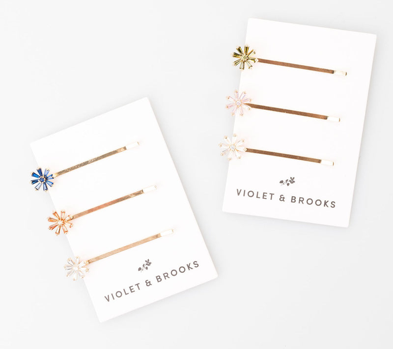 Violet & Brooks Set of Three Bobbie Pins - Poppy — View 8