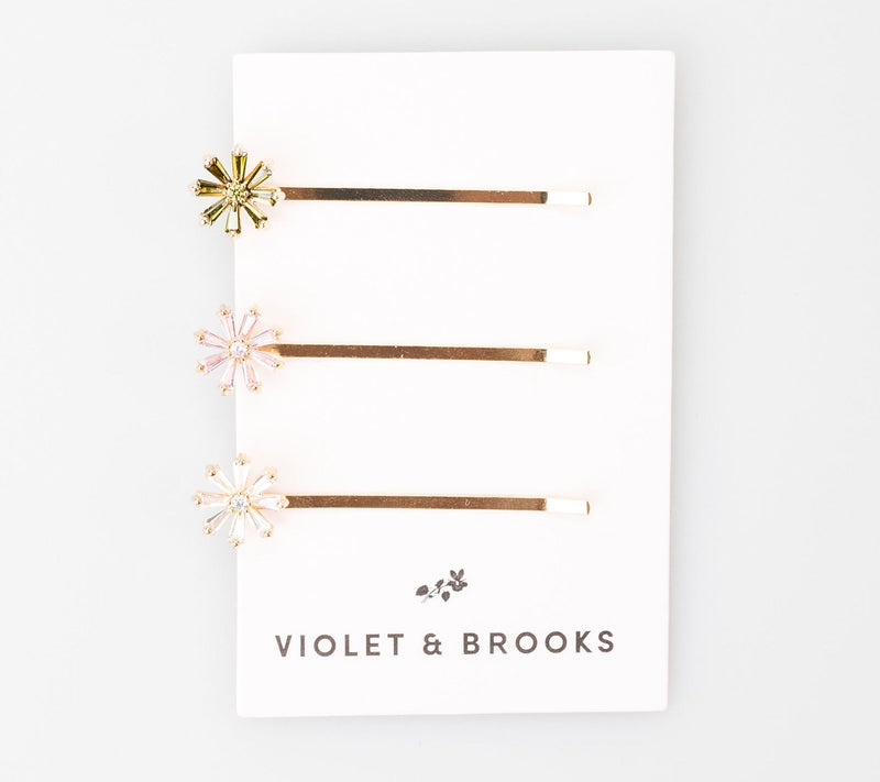 Violet & Brooks Set of Three Bobbie Pins - Poppy — View 7
