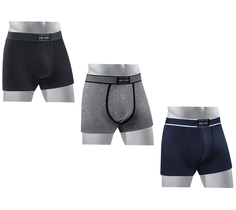 Alexander Julian Men's 3 Pack Cotton Bo xer -Navy — View 3