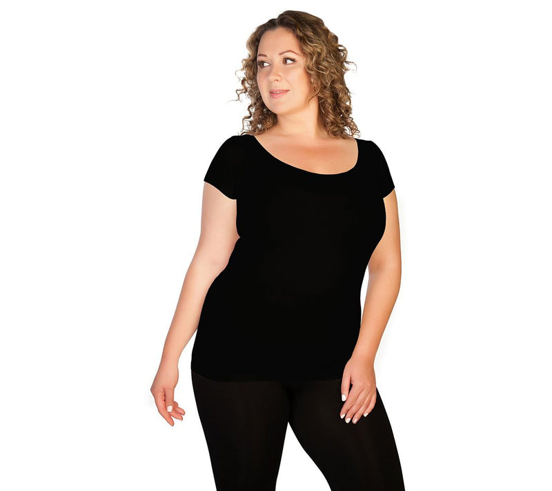 skinnytees Plus Cap Sleeve Tee — View 3