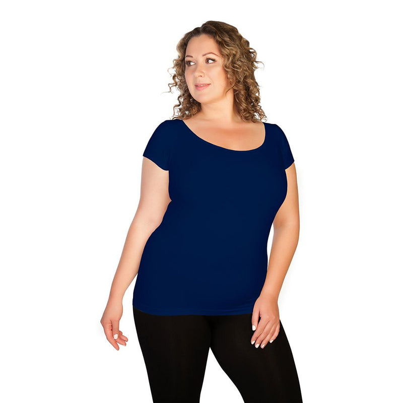 skinnytees Plus Cap Sleeve Tee — View 9