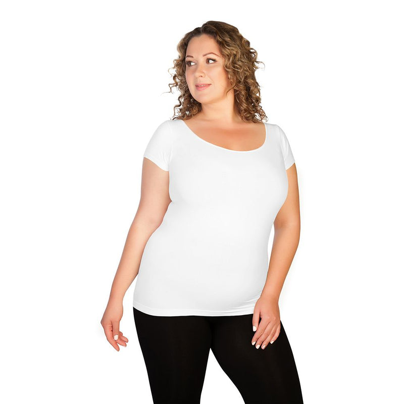 skinnytees Plus Cap Sleeve Tee — View 11