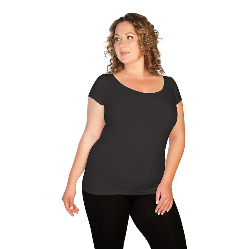 skinnytees Plus Cap Sleeve Tee — View 5