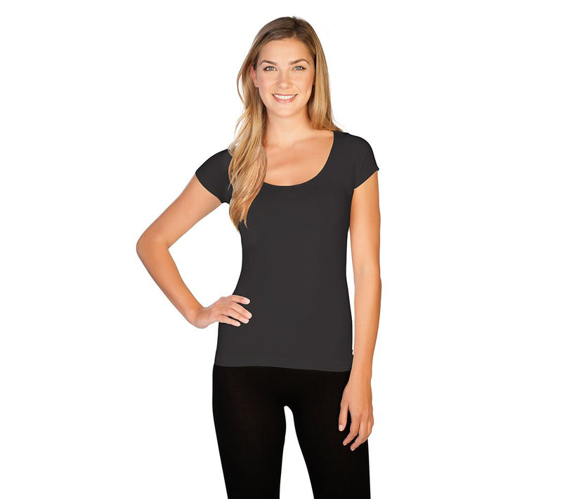 Skinnytees Missy Cap Sleeve Tee — View 5