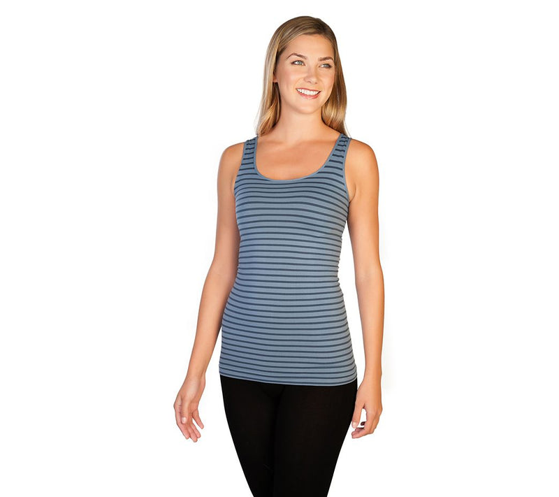 Skinnytees Missy Tonal Stripe Tank — View 13