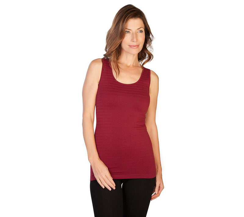 Skinnytees Missy Tonal Stripe Tank — View 7