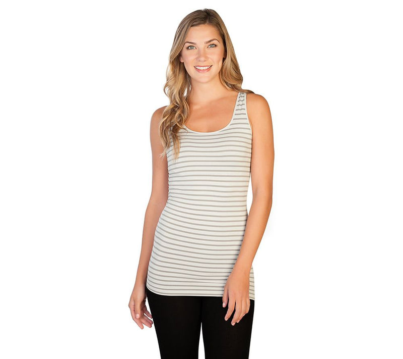 Skinnytees Missy Tonal Stripe Tank — View 11