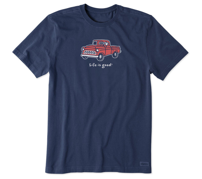 Life is Good Men's Vintaged Pickup Truck Crusher Tee — View 3