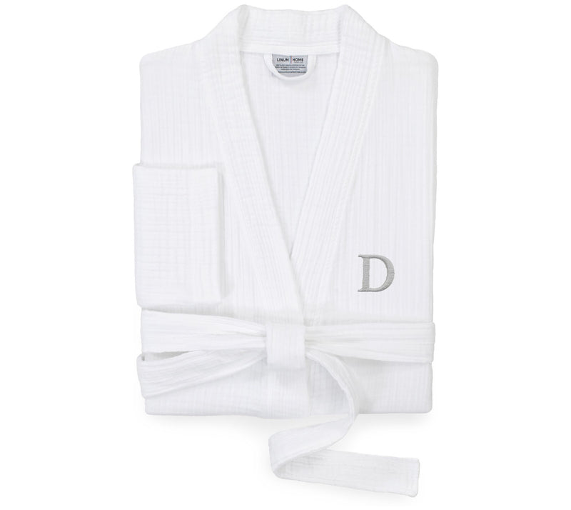 Linum Home Textiles Smyrna Personalized LuxuryRobe - White — View 9