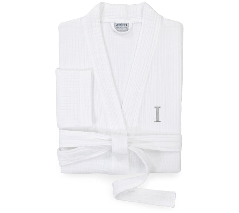 Linum Home Textiles Smyrna Personalized LuxuryRobe - White — View 19