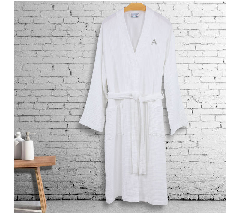 Linum Home Textiles Smyrna Personalized LuxuryRobe - White — View 55