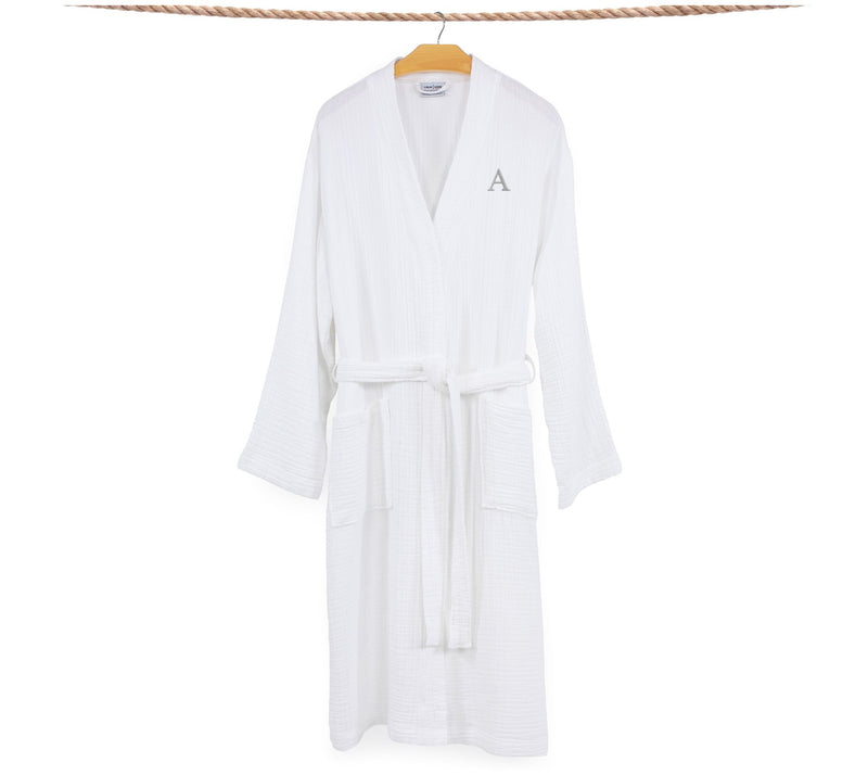 Linum Home Textiles Smyrna Personalized LuxuryRobe - White — View 54